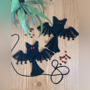 Handmade Macramé Bats